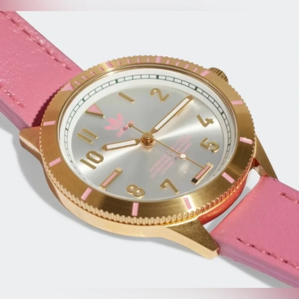 Adidas originals Edition AOFH22509 Three Small pink strap Watch new in box‎